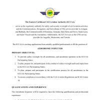 Eastern Caribbean Civil Aviation Authority (ECCAA) - Airworthiness Inspector